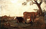 Aelbert Cuyp Famous Paintings - The Dairy Maid
